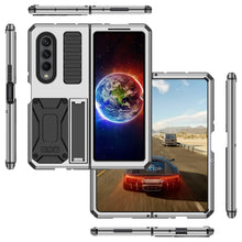 Load image into Gallery viewer, Samsung Galaxy Z Fold4 5G Case Aluminum Alloy Metal Heavy Duty Protection Stand Back Cover for Samsung Z Fold4 Capa

