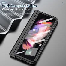 Load image into Gallery viewer, Transparent Electroplating S Pen Fold Edition Case for Samsung Galaxy Z Fold3 Fold4 With Back Tempered Glass
