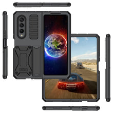 Load image into Gallery viewer, Samsung Galaxy Z Fold4 5G Case Aluminum Alloy Metal Heavy Duty Protection Stand Back Cover for Samsung Z Fold4 Capa
