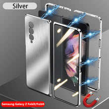 Load image into Gallery viewer, Samsung Galaxy Z Fold3 Fold4 Magnetic Brushed Metal Anti-fall Protective Cover
