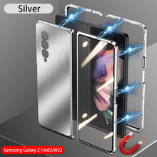 Load image into Gallery viewer, Samsung Galaxy Z Fold3 Fold4 Magnetic Brushed Metal Anti-fall Protective Cover
