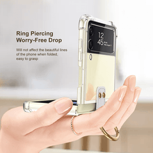 Load image into Gallery viewer, Transparents Airbag Ring Holder Anti-knock Protection Cover For Samsung Galaxy Z Flip3 Flip4 5G
