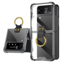 Load image into Gallery viewer, Transparents Airbag Ring Holder Anti-knock Protection Cover For Samsung Galaxy Z Flip3 Flip4 5G
