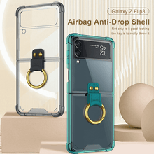 Load image into Gallery viewer, NEWEST Transparents Airbag Ring Holder Anti-knock Protection Cover For Samsung Galaxy Z Flip4 Flip3 5G

