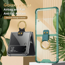 Load image into Gallery viewer, Transparents Airbag Ring Holder Anti-knock Protection Cover For Samsung Galaxy Z Flip3 Flip4 5G
