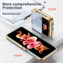 Load image into Gallery viewer, Clear Plating Capa For Samsung Galaxy Z Flip4 5G  Case Fundas Transparent Frame Hard PC Protection Cover
