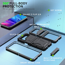 Load image into Gallery viewer, Aluminum Alloy Heavy Duty Military Protection Case For Samsung Galaxy Z Flip4 5G
