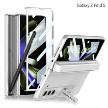 Load image into Gallery viewer, Magnetic Full Coverage Samsung Galaxy Z Fold 5 Case with Front Tempered Glass Protector and Hidden Pen Holder - mycasety2023 Mycasety
