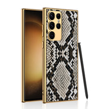 Load image into Gallery viewer, Electroplated Leather Soft Shell Samsung Galaxy S23 S23 Plus S23 Ultra Case
