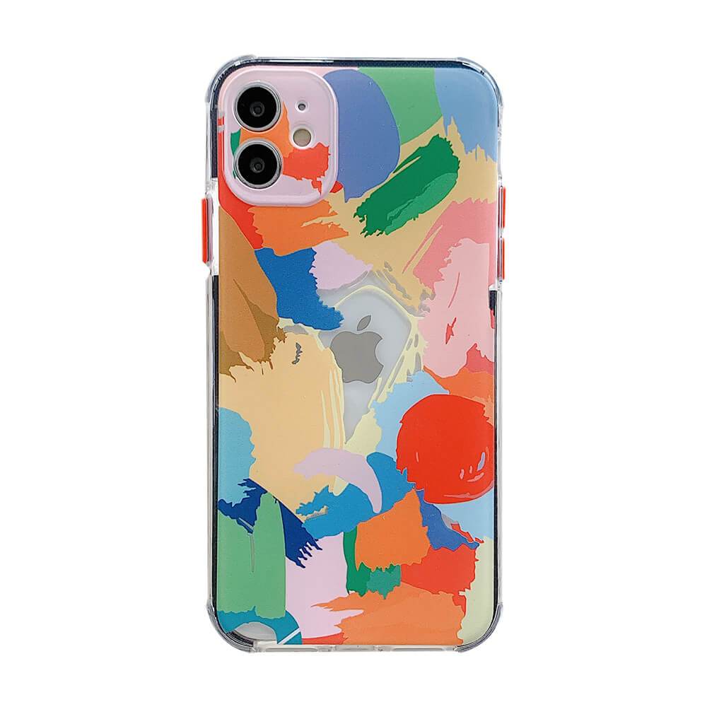 Colorful Clear Graffiti Soft Phone Cases for iPhone 12 11 Pro Max X XS XR 7 8 Plus - VooChoice