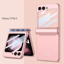 Load image into Gallery viewer, Magnetic Samsung Galaxy Z Flip 5 Hinge Full Coverage Phone Case with Front Screen Tempered Glass Protector - mycasety2023 Mycasety
