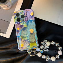 Load image into Gallery viewer, Oil Painting Flower Bracelet iPhone Case
