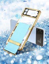 Load image into Gallery viewer, Electroplated Transparent Samsung Galaxy Z Flip4  Hard Cover with Strap
