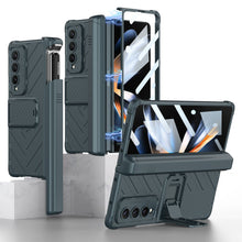 Load image into Gallery viewer, Magnetic Samsung Galaxy Z Fold4 Case Business Folding Armor Cover With Film &amp; Slide Pen Slot and Kickstand
