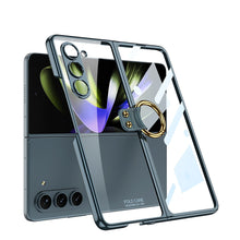Load image into Gallery viewer, Transparent Samsung Galaxy Z Fold5 Plated Phantom Case with Exclusive Ring - mycasety2023 Mycasety
