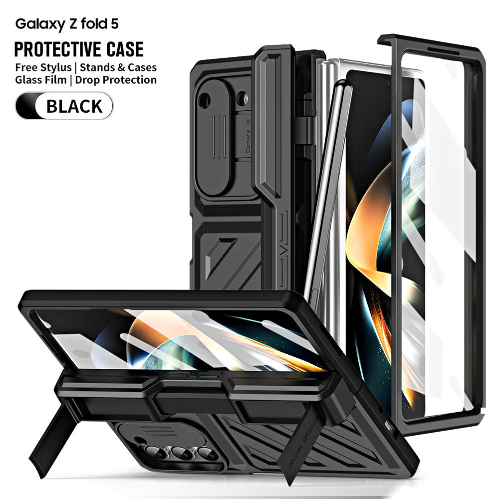 Transformers Folding Protective All-Inclusive Drop-Proof Phone Case With Stylus & Back Screen Protector For Galaxy Z Fold4 Fold5 - mycasety2023 Mycasety