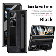Load image into Gallery viewer, Jazz Retro Style Anyi-fall Protective Leather Phone Case For Samsung Galaxy Fold5 Fold4 With Front Protection Film And Stylus
