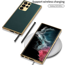 Load image into Gallery viewer, Electroplated Leather Case for Samsung Galaxy S23 S22 Ultra Plus

