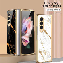 Load image into Gallery viewer, Luxury Marble Glass Case For Samsung Galaxy Z Fold 3 Fold 2 5G

