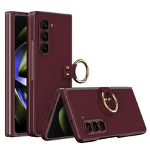 Load image into Gallery viewer, All-inclusive Ring Holder Protective Leather Cover For Samsung Galaxy Z Fold 5/4/3 5G - mycasety2023 Mycasety
