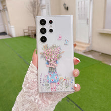 Load image into Gallery viewer, Glitter Shell Flower Phone Case For Samsung S23 S22 Ultra Plus Soft Silicone Shockproof Bumper Cover - mycasety2023 Mycasety
