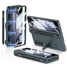 Load image into Gallery viewer, Magnetic Hinge S Pen Slot Ultra-Thin Phone Case With Back Screen Protector For Samsung Galaxy Z Fold 5/4/3 5G - mycasety2023 Mycasety
