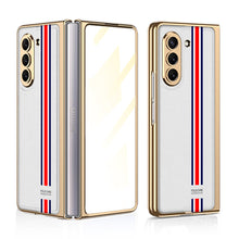 Load image into Gallery viewer, Luxury Leather Plating Phone Case With Back Screen Protector For Samsung Galaxy Z Fold 5/4/3 5G - mycasety2023 Mycasety
